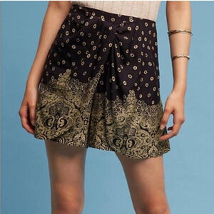 Anthropologie Hei Hei shorts linen blend with elastic back & draping in front M